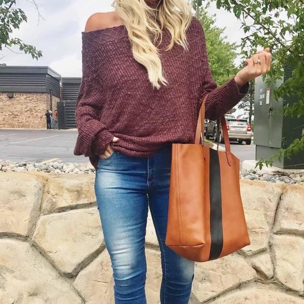 Brand new never worn off shoulder sweater